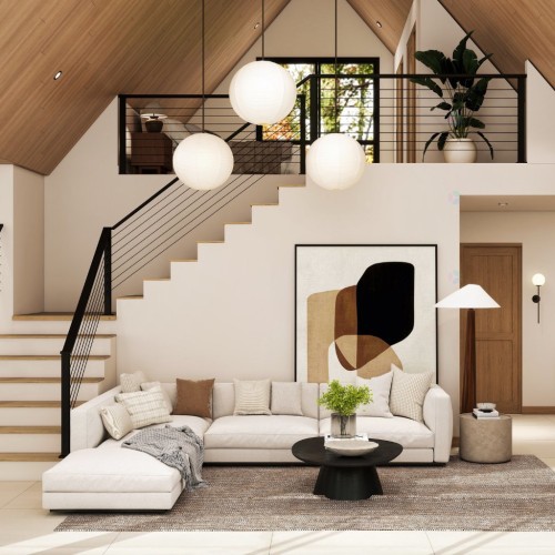 À construire - Av. De La Montagne, Sainte-Béatrix, QC - Indoor Photo Showing Living Room