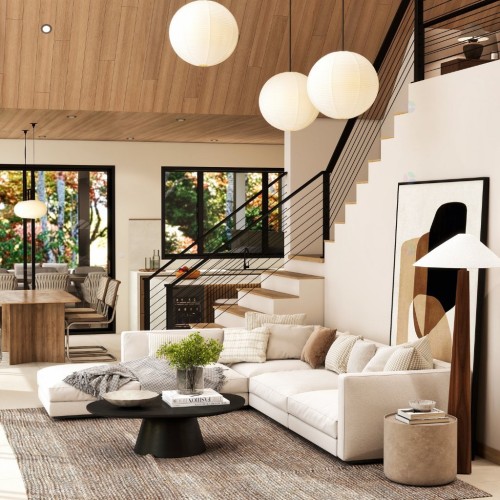 À construire - Av. De La Montagne, Sainte-Béatrix, QC - Indoor Photo Showing Living Room