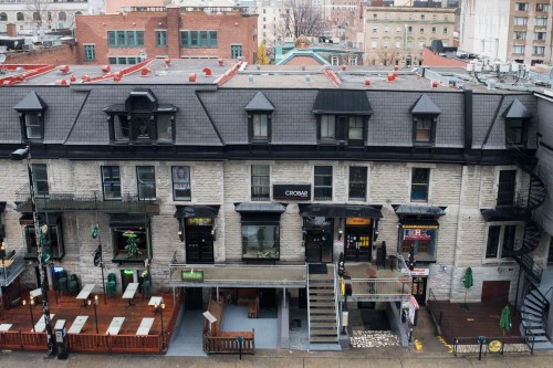 View - 609-1220 Rue Crescent, Montréal (Ville-Marie), QC - Outdoor With Facade