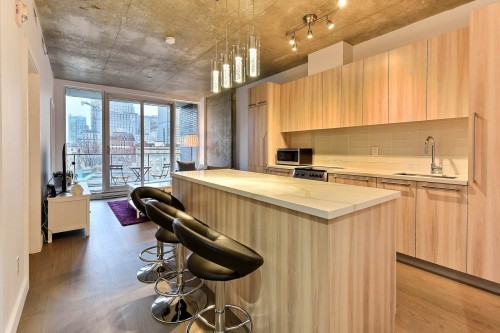 Kitchen - 609-1220 Rue Crescent, Montréal (Ville-Marie), QC - Indoor Photo Showing Other Room