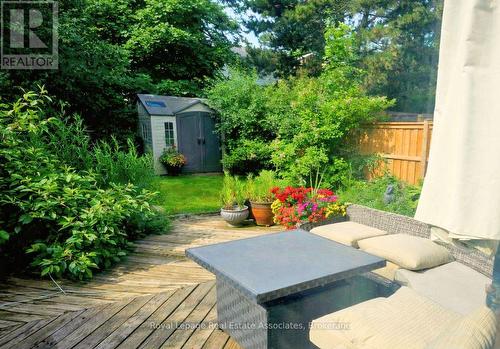 Private and lush in the summer - 3368 Mainsail Crescent, Mississauga, ON - Outdoor With Deck Patio Veranda