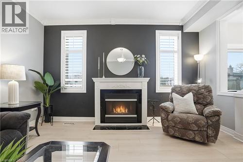 486 Delaney Court, Burlington, ON - Indoor Photo Showing Living Room With Fireplace
