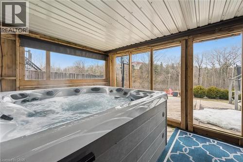 Sunroom / solarium featuring a jacuzzi - 469 Woodbine Avenue, Kitchener, ON -  With Exterior