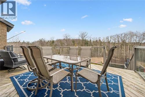 Deck with outdoor dining area - 469 Woodbine Avenue, Kitchener, ON - Outdoor With Deck Patio Veranda