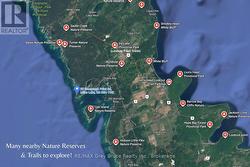 Surrounding Nature Reserve Locations Map - 