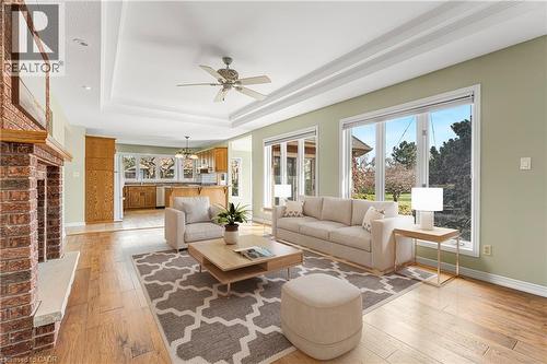 Virtually Staged - 3503 Lakeshore Road, Lincoln, ON - Indoor Photo Showing Living Room