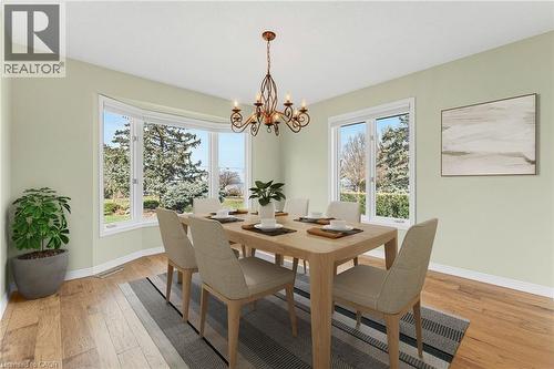 Virtually Staged - 3503 Lakeshore Road, Lincoln, ON - Indoor Photo Showing Dining Room