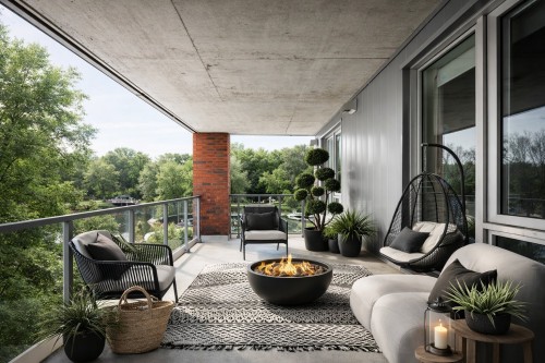 Terrasse - 204-2530 Ch. Du Canal, Chambly, QC - Outdoor With Exterior