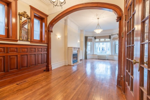 Dining Room - 4462 Boul. De Maisonneuve O., Westmount, QC - Indoor Photo Showing Other Room With Fireplace