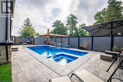 4 Lockman Drive, Ancaster, ON - Outdoor With In Ground Pool With Deck Patio Veranda With Backyard