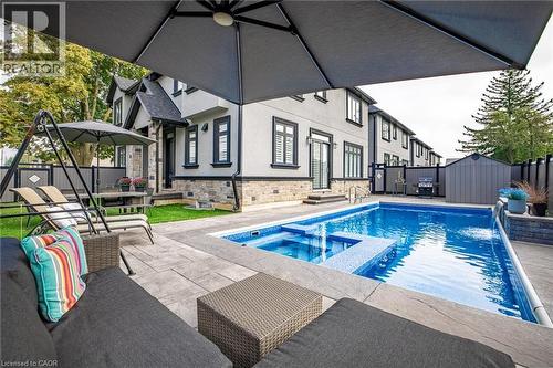 4 Lockman Drive, Ancaster, ON - Outdoor With In Ground Pool With Deck Patio Veranda