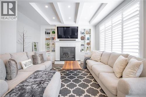 4 Lockman Drive, Ancaster, ON - Indoor Photo Showing Living Room With Fireplace