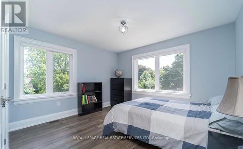 Second Bedroom with Engineered Hardwood Flooring - 2163 Deyncourt Drive, Burlington, ON - Indoor Photo Showing Bedroom