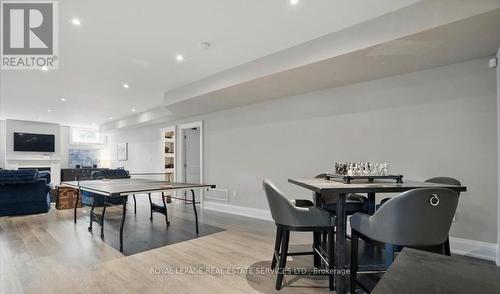 Laminate Flooring Flows Throughout the Basement - 2163 Deyncourt Drive, Burlington, ON - Indoor Photo Showing Other Room