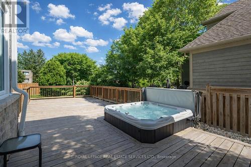 Private Backyard Oasis w/Custom Deck with Hot Tub - 2163 Deyncourt Drive, Burlington, ON - Outdoor With Deck Patio Veranda With Exterior