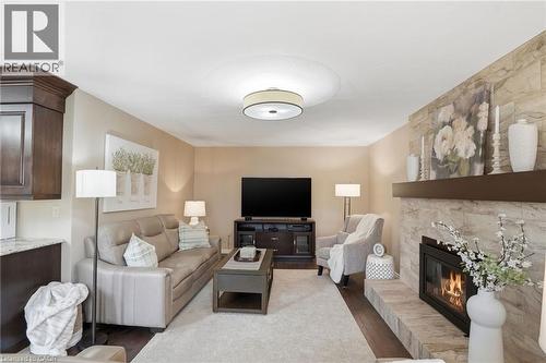 31 Republic Avenue, Hamilton, ON - Indoor Photo Showing Living Room With Fireplace