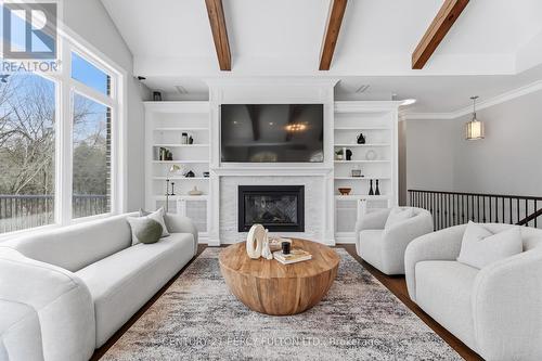 3905 Sideline 14, Pickering, ON - Indoor Photo Showing Living Room With Fireplace