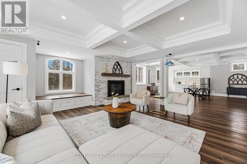 3905 Sideline 14, Pickering, ON - Indoor Photo Showing Living Room With Fireplace