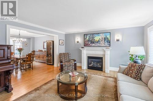 4279 Bridlepath Trail, Mississauga, ON - Indoor Photo Showing Living Room With Fireplace