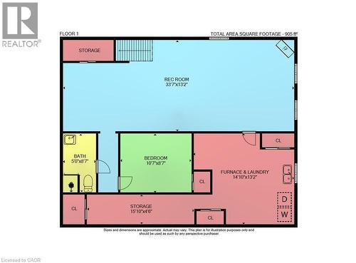 View of home floor plan - 21 Bluebird Avenue, Hamilton, ON 