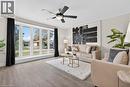 Living room featuring light wood-style flooring and a ceiling fan - 146 Appalachian Crescent Unit# Upper, Kitchener, ON  - Indoor Photo Showing Living Room 