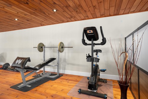 Salle d'exercice - 4280 Rue Du Surplomb, Sainte-Adèle, QC - Indoor Photo Showing Gym Room