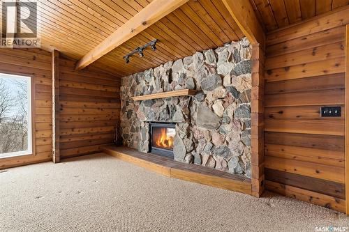 Ripplinger Acreage, Lumsden Rm No. 189, SK - Indoor With Fireplace