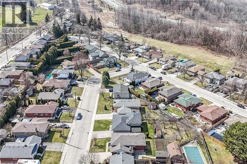 Aerial view of property's location with nearby suburban area - 122 Glen Forest Drive, Hamilton, ON - Outdoor With View