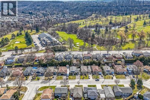 Aerial view of property's location featuring a local golf course and nearby suburban area - 122 Glen Forest Drive, Hamilton, ON - Outdoor With View