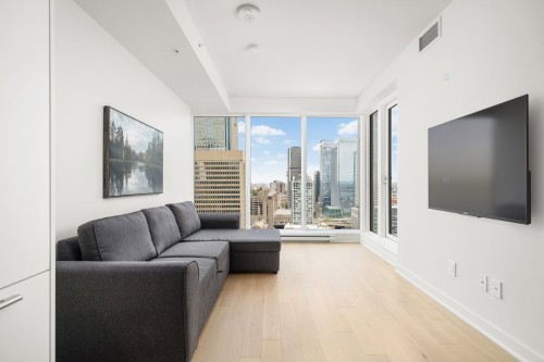 Living Room - 2812-1188 Rue St-Antoine O., Montréal (Ville-Marie), QC - Indoor Photo Showing Living Room