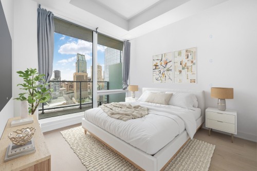 Master Bedroom - 2812-1188 Rue St-Antoine O., Montréal (Ville-Marie), QC - Indoor Photo Showing Bedroom