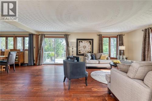Living room featuring hardwood / wood-style flooring - 15 Marquette Drive, Kitchener, ON - Indoor Photo Showing Living Room