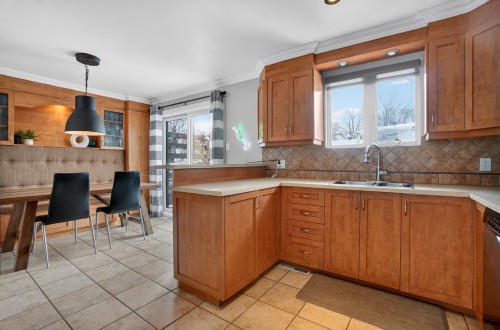 Cuisine - 91 Rue Philippe, Châteauguay, QC - Indoor Photo Showing Kitchen With Double Sink