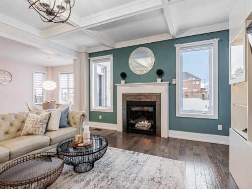 26 Marks Road, Springwater, ON - Indoor Photo Showing Living Room With Fireplace