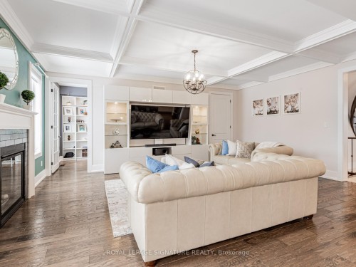 26 Marks Road, Springwater, ON - Indoor Photo Showing Living Room With Fireplace