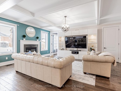 26 Marks Road, Springwater, ON - Indoor Photo Showing Living Room With Fireplace