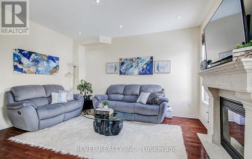 5 Treegrove Crescent, Brampton, ON - Indoor Photo Showing Living Room With Fireplace