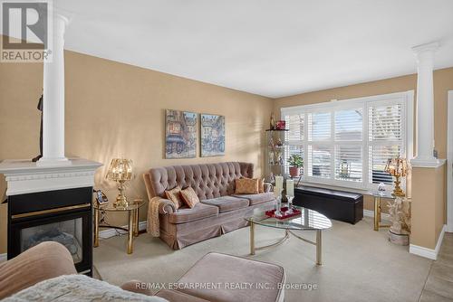30 Basin Crescent, Hamilton, ON - Indoor Photo Showing Living Room With Fireplace