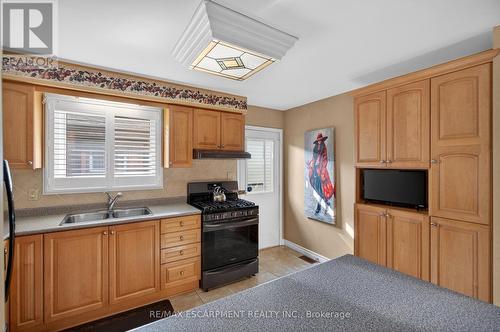 30 Basin Crescent, Hamilton, ON - Indoor Photo Showing Kitchen With Double Sink