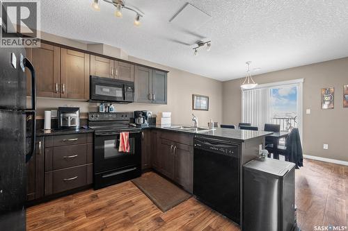 411 3826 Dewdney Avenue E, Regina, SK - Indoor Photo Showing Kitchen With Double Sink