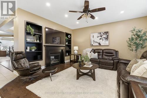 356 Falling Green Crescent, Kitchener, ON - Indoor Photo Showing Living Room With Fireplace