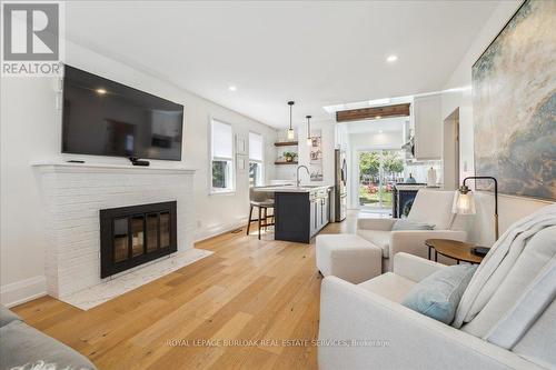 2113 New Street, Burlington, ON - Indoor Photo Showing Living Room With Fireplace