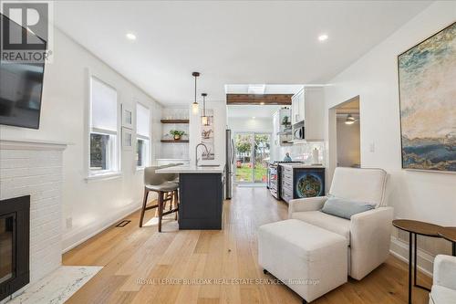 2113 New Street, Burlington, ON - Indoor Photo Showing Living Room With Fireplace