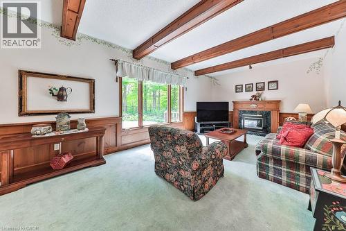3952 Rolling Valley Drive, Mississauga, ON - Indoor Photo Showing Living Room With Fireplace