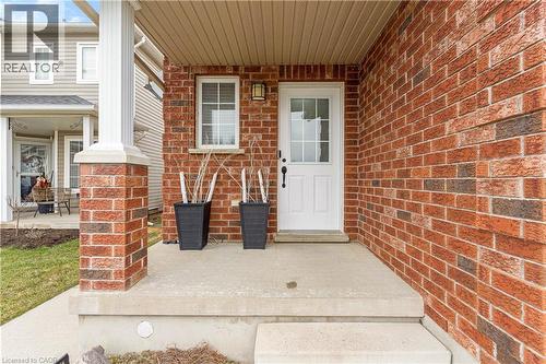 Property entrance featuring covered porch - 440 Langlaw Drive, Cambridge, ON - Outdoor