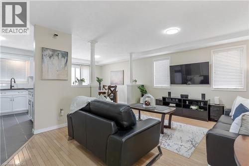 Living room with hardwood flooring - 440 Langlaw Drive, Cambridge, ON - Indoor Photo Showing Living Room
