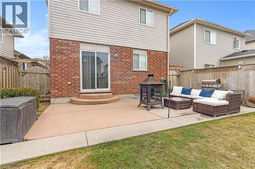 Rear view of property featuring a patio. - 440 Langlaw Drive, Cambridge, ON - Outdoor With Deck Patio Veranda With Exterior