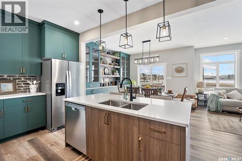 205 Yuel Lane, Saskatoon, SK - Indoor Photo Showing Kitchen With Double Sink With Upgraded Kitchen