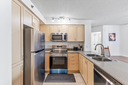 Cuisine - 1406-1280 Rue St-Jacques, Montréal (Ville-Marie), QC - Indoor Photo Showing Kitchen With Double Sink