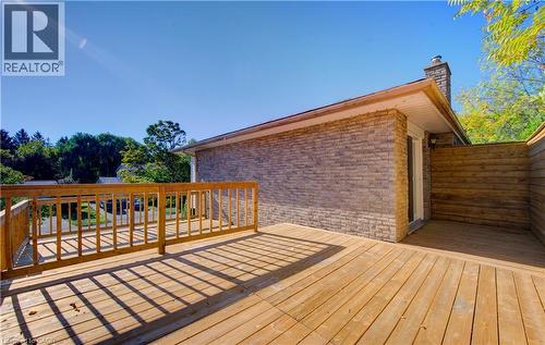 View of wooden deck - 90 Culpepper Drive, Waterloo, ON - Outdoor With Deck Patio Veranda With Exterior